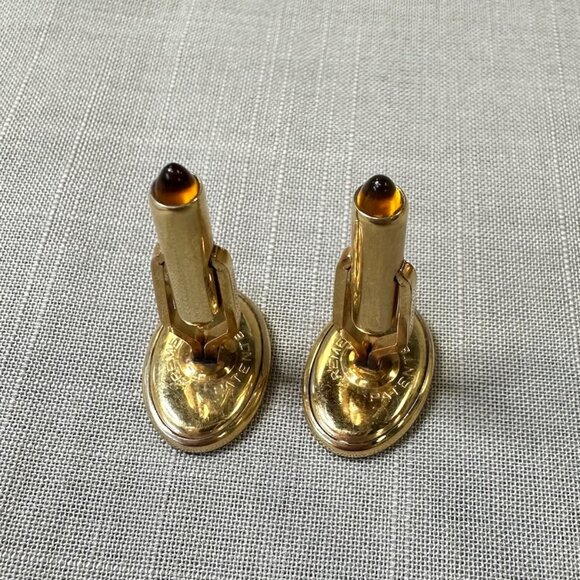 Vintage Krementz Gold Plated "C" Monogrammed Cuff Links in Box - Picture 8 of 12